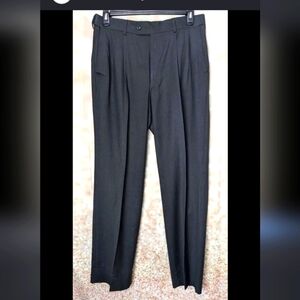 Louis Raphael Men's Dark Gray Pleated Front Wool Dress Pants Sz 38